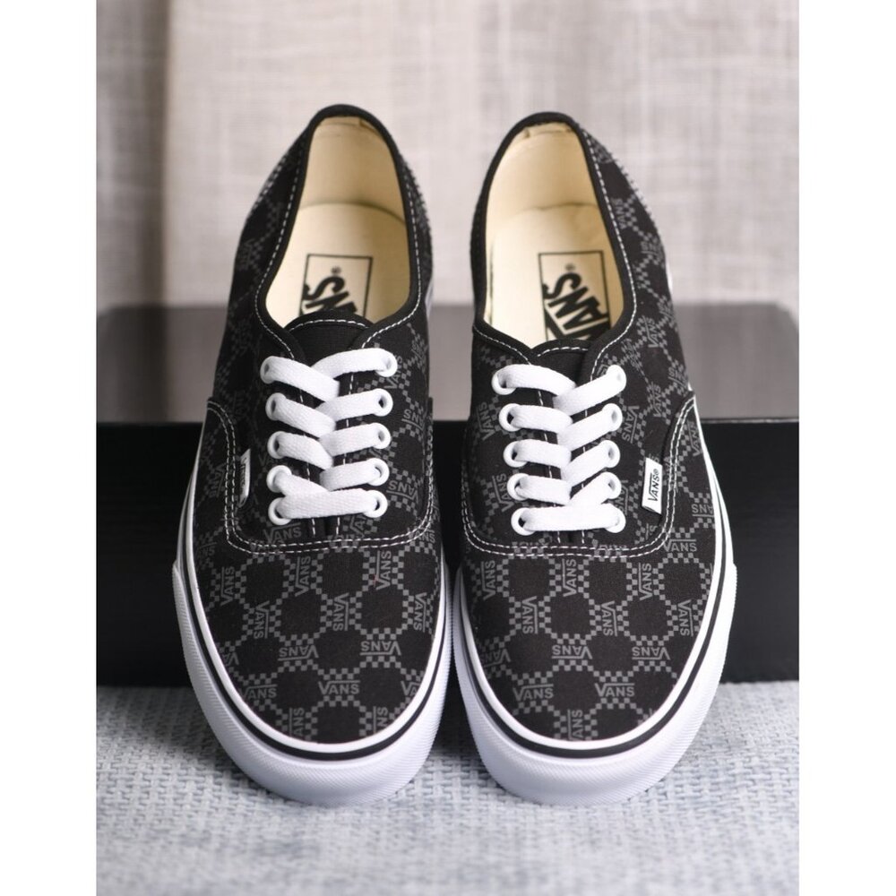 New! Size: 8 Men/9.5 Women | Vans Authentic Monogram - Black - Picture 3 of 16